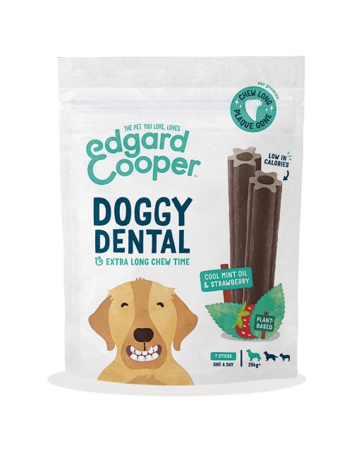 Edgard & Cooper Doggy Dental Aardbei & Munt - Hondensnacks - L