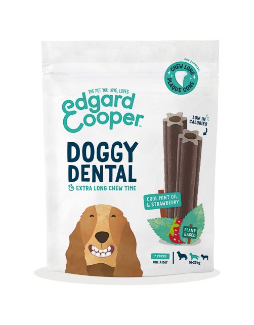 Edgard & Cooper Doggy Dental Aardbei & Munt - Hondensnacks - M