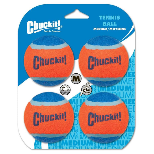 Chuckit Tennis Ball M 6 cm 4 Pack freeshipping - The Pupper Club