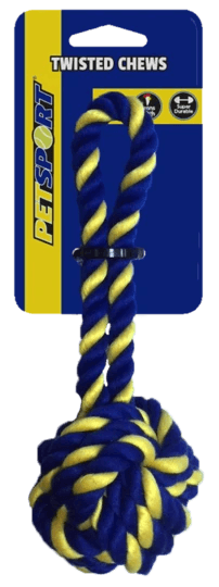 PetSport Braided Cotton Monkey Fist freeshipping - The Pupper Club